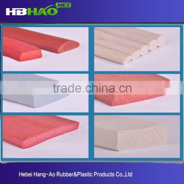 Custom Color Sponge Silicone foam rubber sealing strip