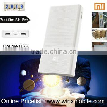 Original Xiaomi Power Bank 20000mAh Fast Self Recharge 2-USB Output 20000 mah Portable Xiaomi Mobile Powerbank Charger