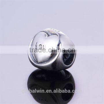 T007 Solid 925 Sterling Silver Engraving Wholesale Faith Hope Love Charms photo-2