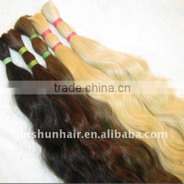 DYED HUMAN HAIR BULK - MUTIPLE QUALITY HAIR TEXTURES- FACTORY OUTLET HAIR