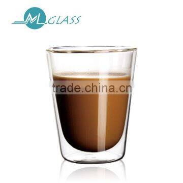 Wholesale cheap plain clear coffee mug with biscuit pocket