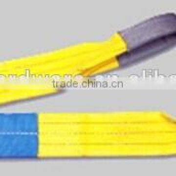 Eye & eye polyester webbing sling; flat polyester slings;double ply polyester webbing sling