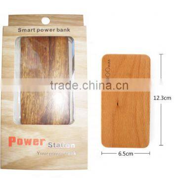 4000mah Wooden Power Bank
