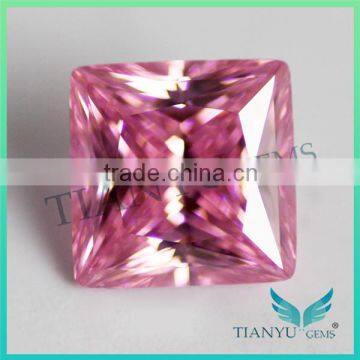 wholesale Synthetic CZ Stone Suqare Cut Corner Pink Cubic Zirconia Gems