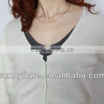 women pure cashmere short cardigan/poncho