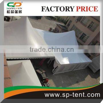Clear PVC 12x12m High Peak Opened Pagoda Tent in White With White Ceiling Lining for 100 People Wedding Party photo-5