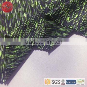 Space Dyed Polyester Spandex Fabric Single Jersey Sports Knit Fabric