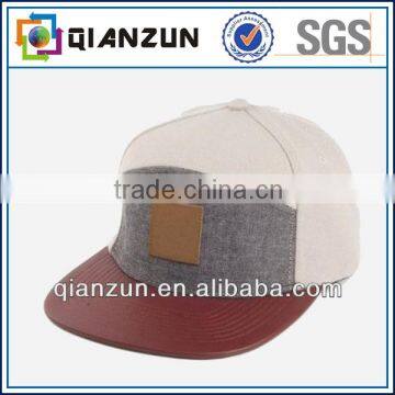 Design your own flat brim 5 panel camp cap wholesale