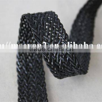 Cheap Price 100% PU Materil Black Laces Trimmings Ribbons Braids for Belt photo-5