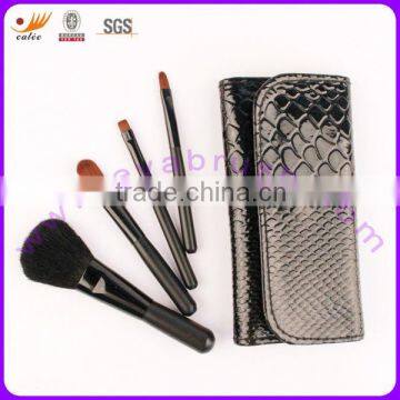 4pcs 100% Nylon Hair Matt Black Wood Handle Mini/Gift Cosmetic Brushes