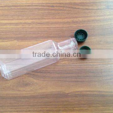 plastic square clear best olive oil bottle for 250ml