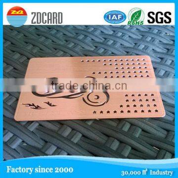 Customized Rose Gold Background Metal Club Mebership Card photo-3