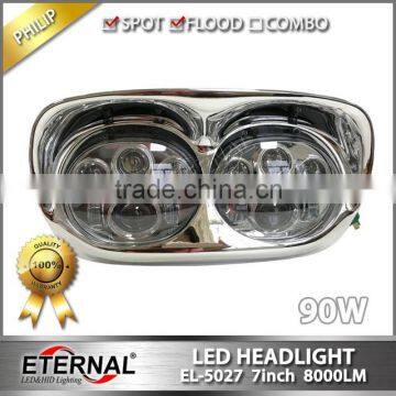 90W high power 5.75" Harley motorcycle headlight round double headlamp for 98-13 Road Glide models