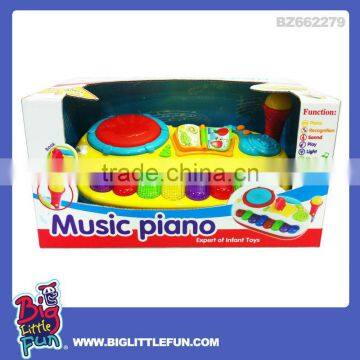 Baby toy piano with microphone