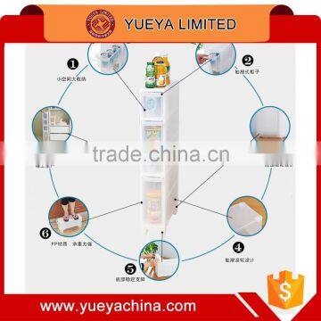 Plastic Knock-down Transparent Storage Box With Wheels -small Size photo-4