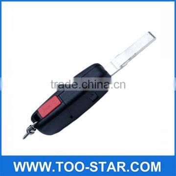 3 Button Car Remote Key Fob Case Shell Blade HAA for Audi A2 A3 A4 A6 A8 TT Black photo-2