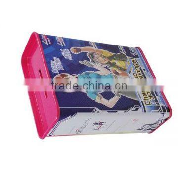 CMYK Offset Printing Rectangular Tin Can Coin Bank photo-2