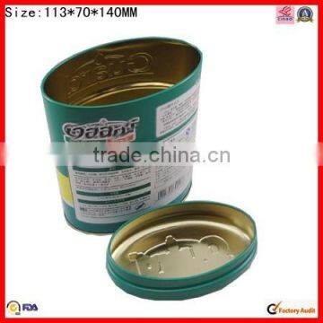Wholesale Oval Embossing Lid Tea Tin Can photo-6