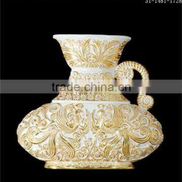 Glorious Decorative Fruit Bowl, Gold Color Fruit Bowl With Handles, Gilt Decorative Arts & Crafts photo-4