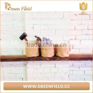 Natural Material of Washable Kraft Paper Storage Keeper Bag Buggy Bag photo-6