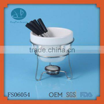 porcelain fondue sets wholesale,fondue pot with stand,Dessert Fondue Se