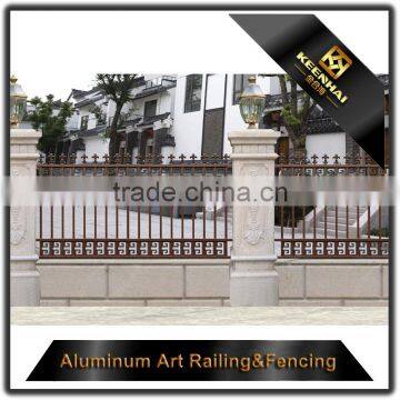 China Supply Outdoor Color Powder Coated Cast Aluminum Garden Fence for Villa