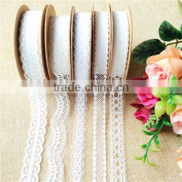 African Cheap White Lace Fabric Making Ribbon Deco