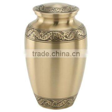 Classic engraved cremation urn