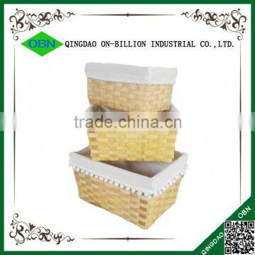Wood Chip Eco-friendly Basket With White Liner photo-3