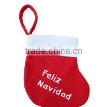Manufacturer China New Products Polyester Sacks Wool Felt Mini Christmas Stocking Wholesale With Embroidered Monogram for Baby photo-2