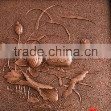 3 d wall mandarin duck bronze relief