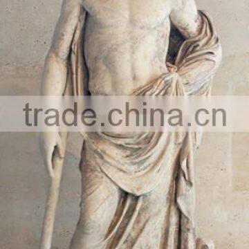 ancient Greek Appollo and snake marble statue