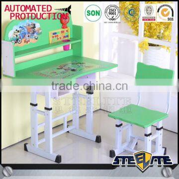 Cheap Kids Study Table Design School Student Desk Chair photo-3