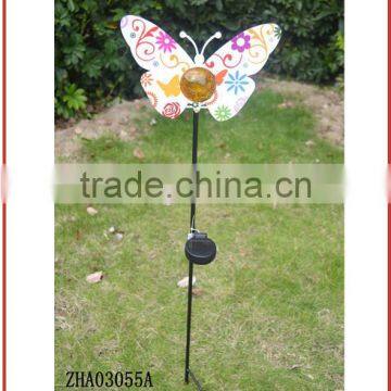 Butterfly Design Solar glass ball stake