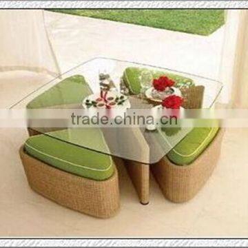 Rattan style garden furniture wicker dining set AY1130