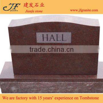 Simple Design Unique India Red Granite Headstone photo-5