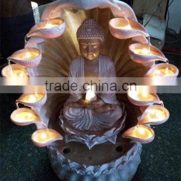 water fountain led buddha statue decorations polyresin