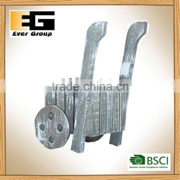 Modern Wood Design Planter Box, Small Succulent Plant Cactus Container Pot photo-3