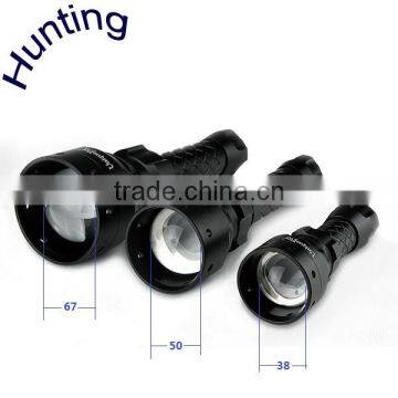 Hunting IR led flashlight T38/T50/T67 zoom convex lens ir torch