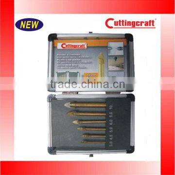 6Pcs Tungsten Carbide Tip Glass Core Drill Bit Set