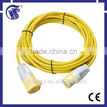 industrial socket to industrial plug extension cord IP44