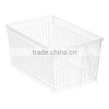 Clear Basket Storage Bin Organizer with Handle