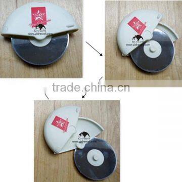 10 CM Customized Logo Print Stainless Steel Pizza Cutter photo-4