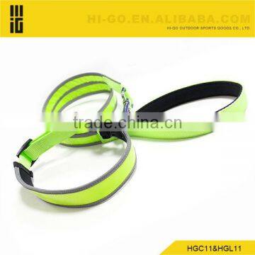 2014 cheap items for sale fluorescence reflective dog collar and leash