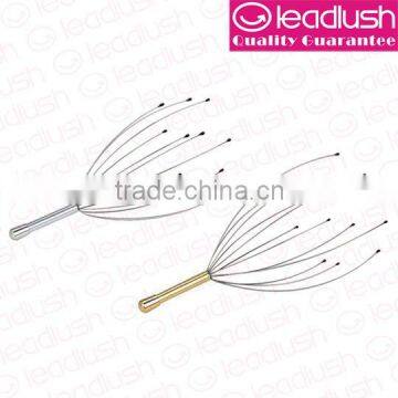 Gold and Silver handle,Metal steels Head Massager