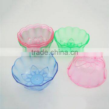 Clear Flower Shape Ice Cream Bowl photo-3