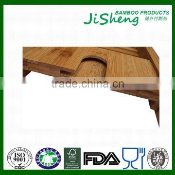 Bamboo Bathtub Caddy Tray With Extending Sides and With Waterproof Cloth photo-4