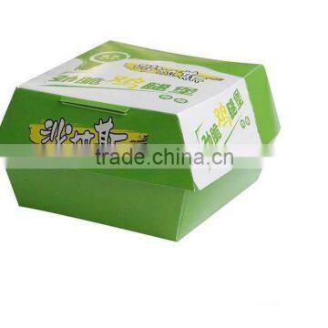 Creative design white cardboard hamburger box