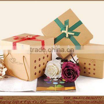 Custom Square Kraft Paper Box for Gift photo-2
