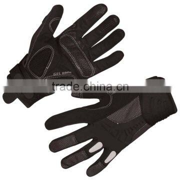 Full finger black cycling gloves